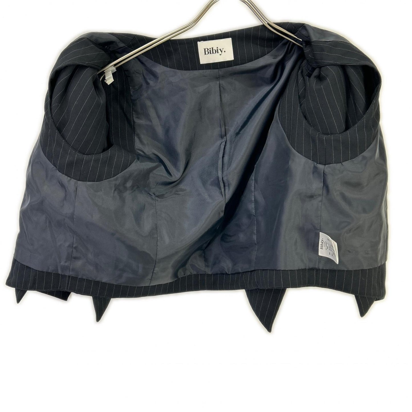 Bibiy ビビィ ネイビー ピンストライプ BIBIY DONNA RIBBON VEST ジャケット