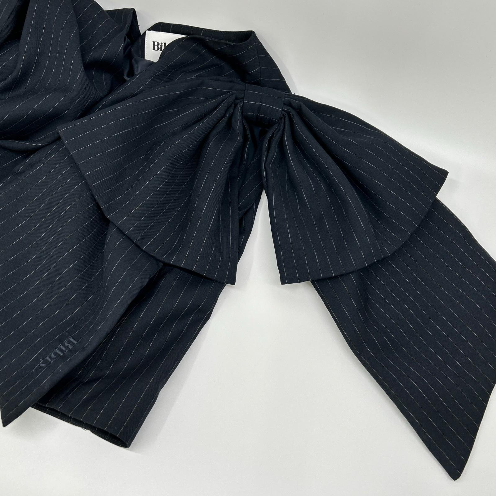 Bibiy ビビィ ネイビー ピンストライプ BIBIY DONNA RIBBON VEST ジャケット