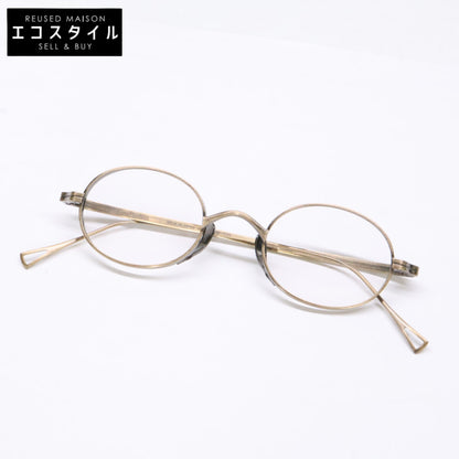 KameManNen カメマンネン 【美品】KMN9918 AG TITANIUM オーバルシェイプ アイウェア 眼鏡