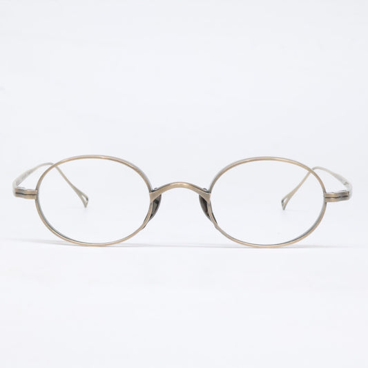 KameManNen カメマンネン 【美品】KMN9918 AG TITANIUM オーバルシェイプ アイウェア 眼鏡