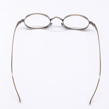 KameManNen カメマンネン 【美品】KMN9918 AG TITANIUM オーバルシェイプ アイウェア 眼鏡