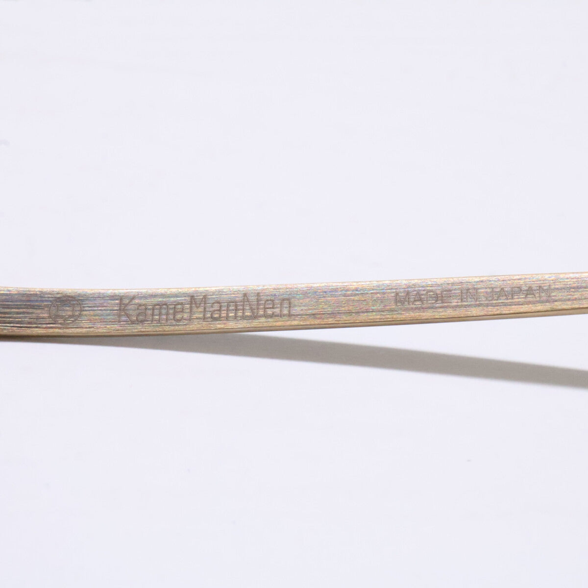 KameManNen カメマンネン 【美品】KMN9918 AG TITANIUM オーバルシェイプ アイウェア 眼鏡