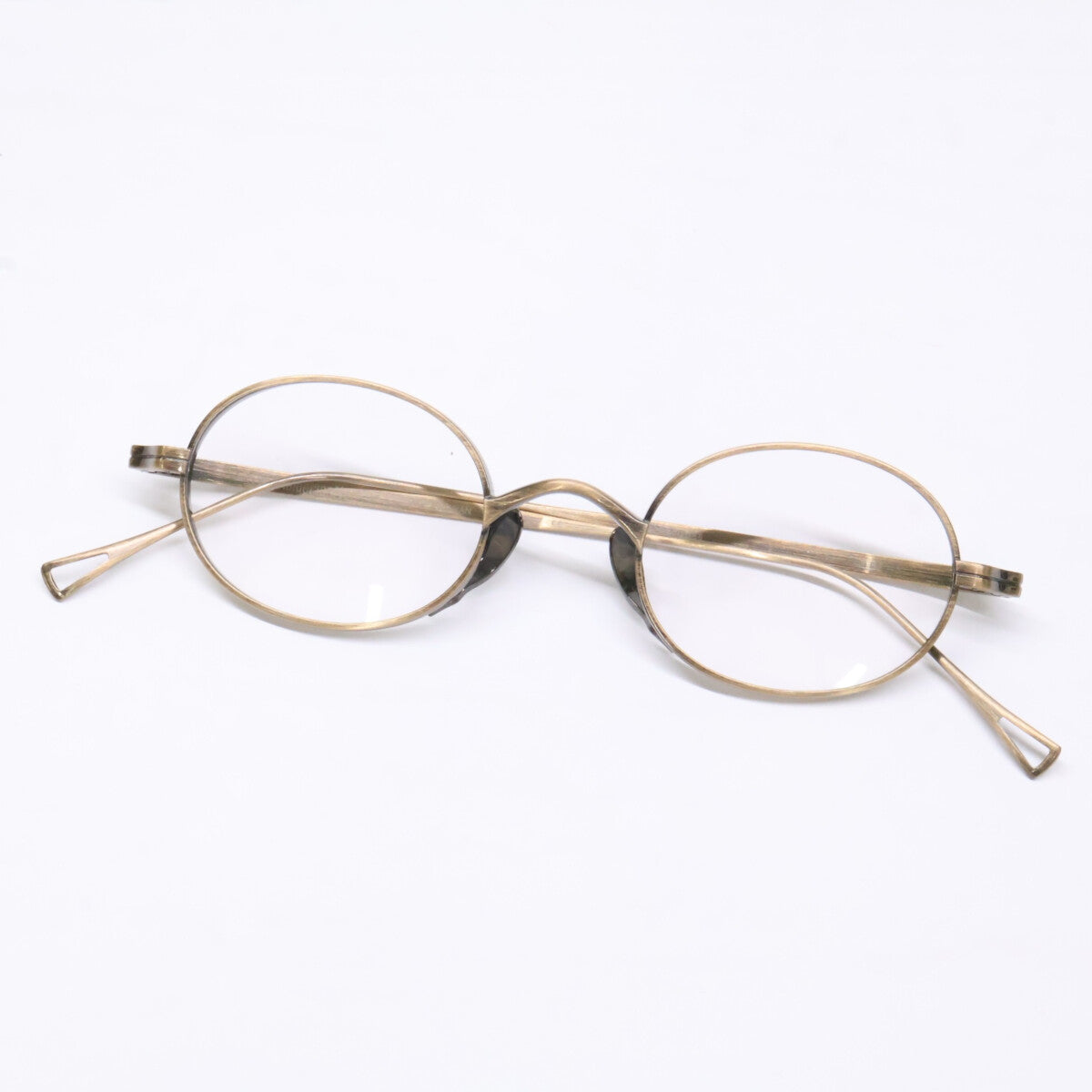 KameManNen カメマンネン 【美品】KMN9918 AG TITANIUM オーバルシェイプ アイウェア 眼鏡