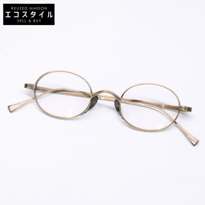 KameManNen カメマンネン 【美品】KMN9918 AG TITANIUM オーバルシェイプ アイウェア 眼鏡