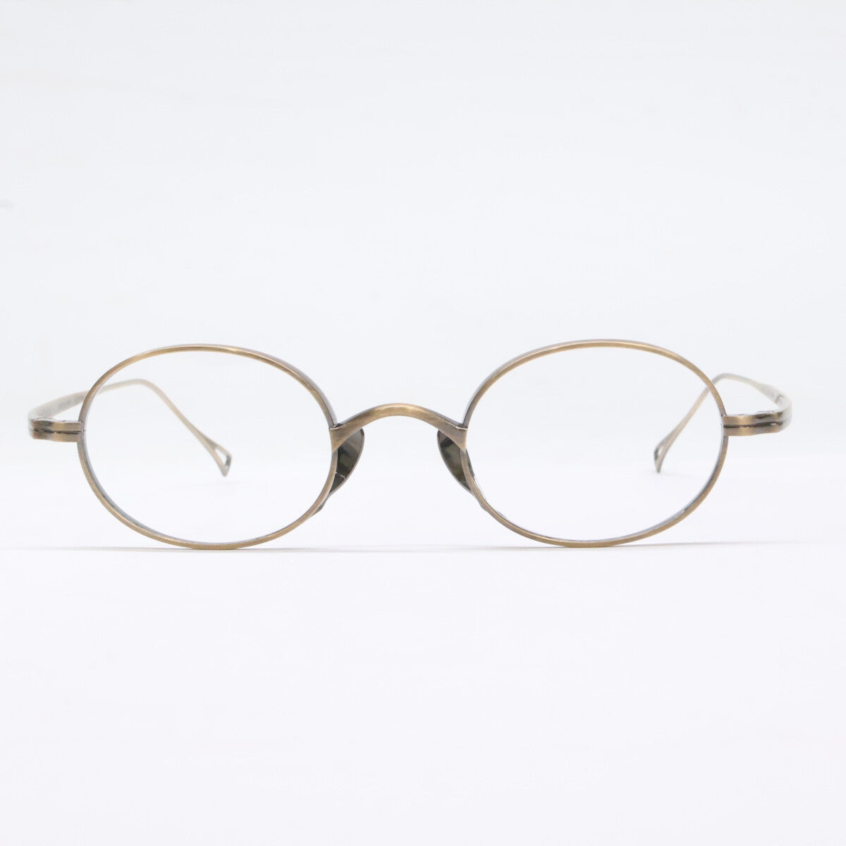 KameManNen カメマンネン 【美品】KMN9918 AG TITANIUM オーバルシェイプ アイウェア 眼鏡