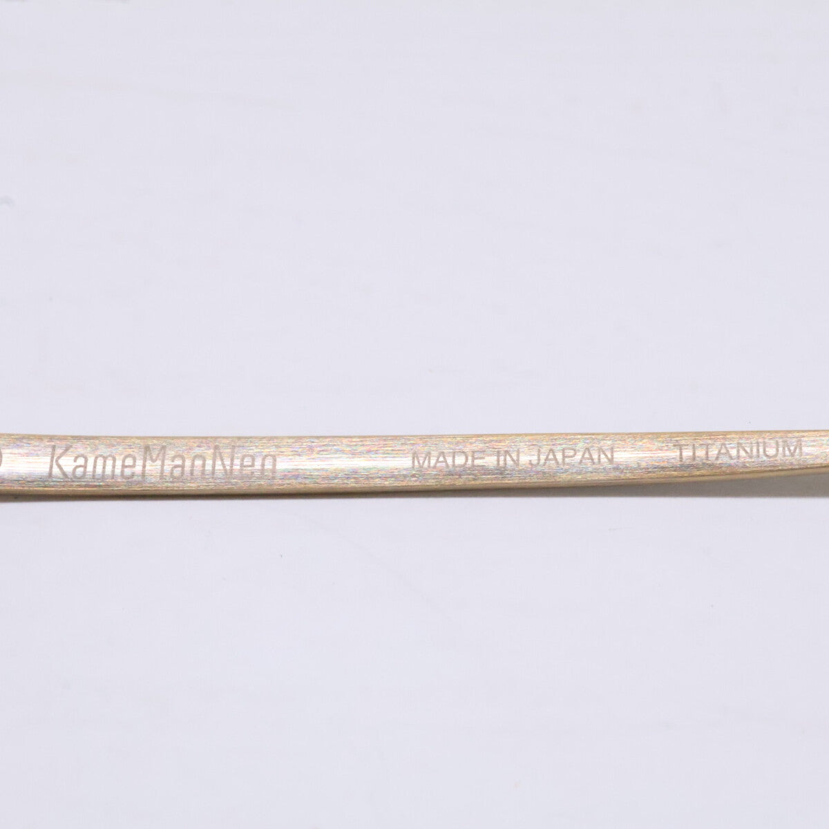 KameManNen カメマンネン 【美品】KMN9918 AG TITANIUM オーバルシェイプ アイウェア 眼鏡