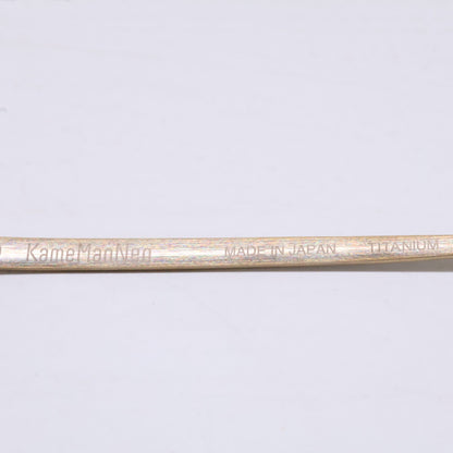 KameManNen カメマンネン 【美品】KMN9918 AG TITANIUM オーバルシェイプ アイウェア 眼鏡