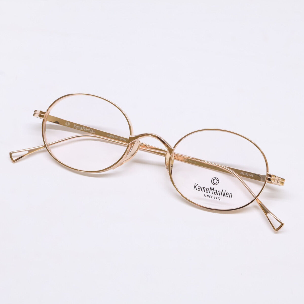 KameManNen カメマンネン 【美品】KMN9918 チタン オーバルシェイプ 眼鏡