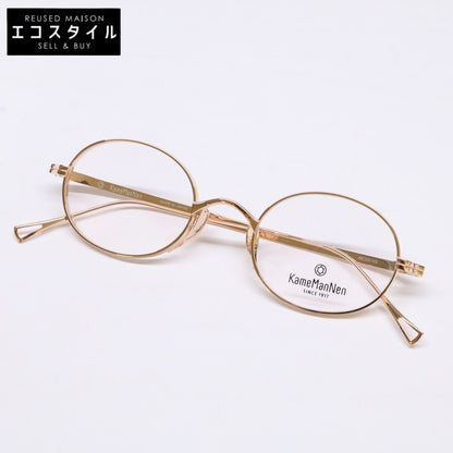 KameManNen カメマンネン 【美品】KMN9918 チタン オーバルシェイプ 眼鏡