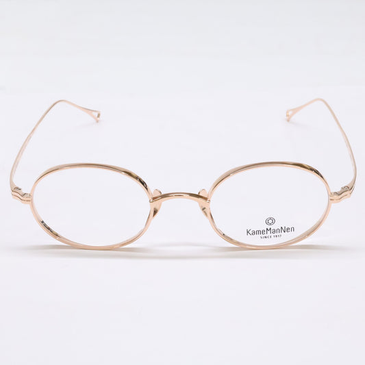 KameManNen カメマンネン 【美品】KMN9918 チタン オーバルシェイプ 眼鏡