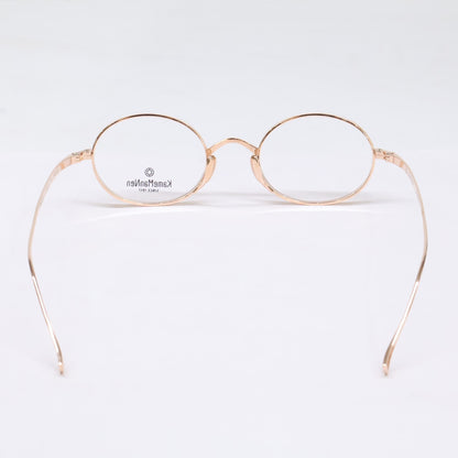 KameManNen カメマンネン 【美品】KMN9918 チタン オーバルシェイプ 眼鏡