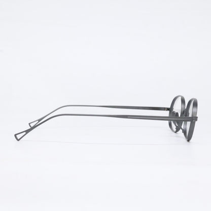 KameManNen カメマンネン 【美品】KMN9918 MBK TITANIUM デモレンズ オーバルシェイプ アイウェア 眼鏡
