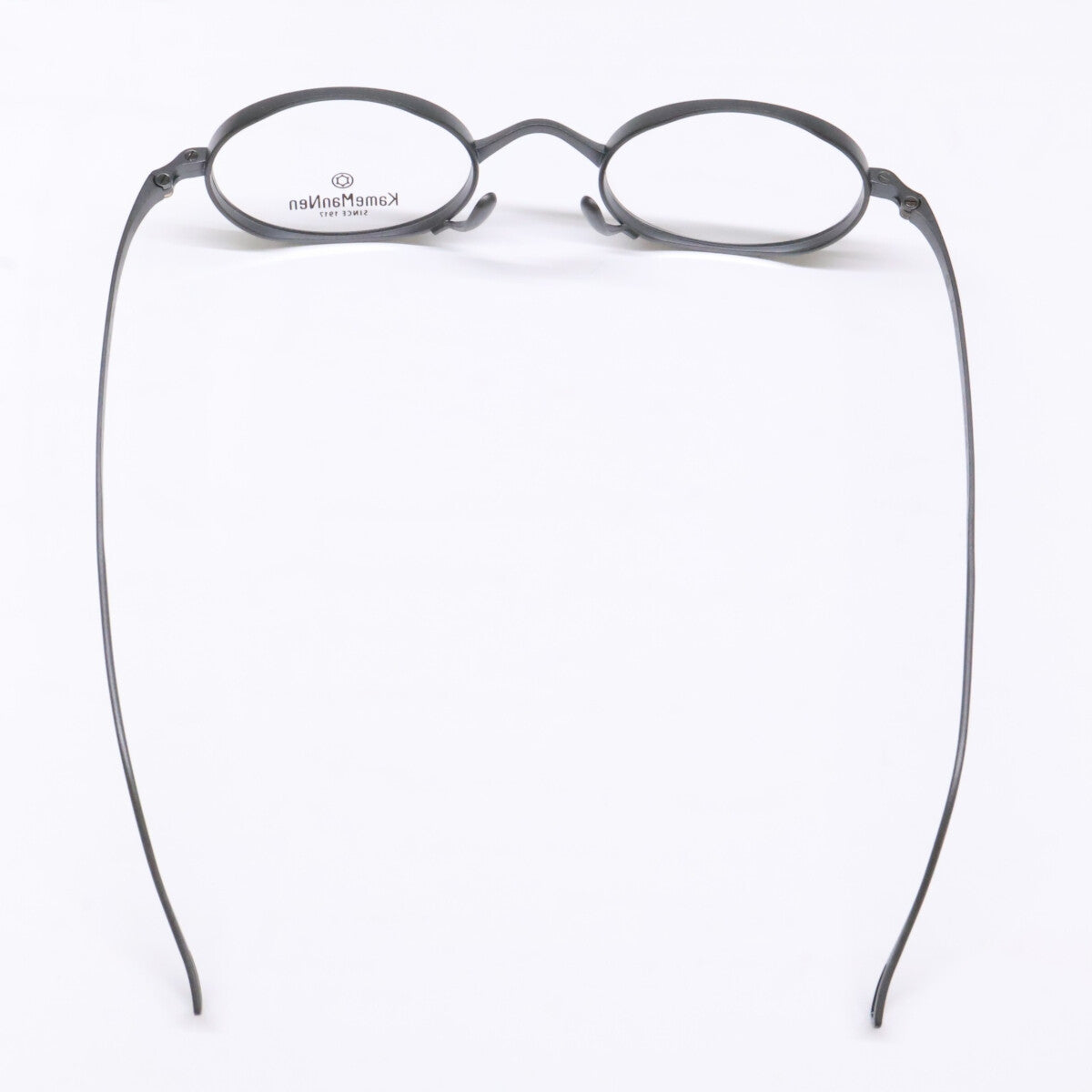 KameManNen カメマンネン 【美品】KMN9918 MBK TITANIUM デモレンズ オーバルシェイプ アイウェア 眼鏡