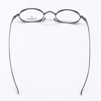 KameManNen カメマンネン 【美品】KMN9918 MBK TITANIUM デモレンズ オーバルシェイプ アイウェア 眼鏡