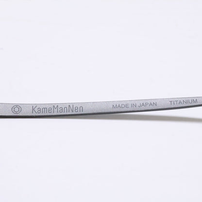 KameManNen カメマンネン 【美品】KMN9918 MBK TITANIUM デモレンズ オーバルシェイプ アイウェア 眼鏡