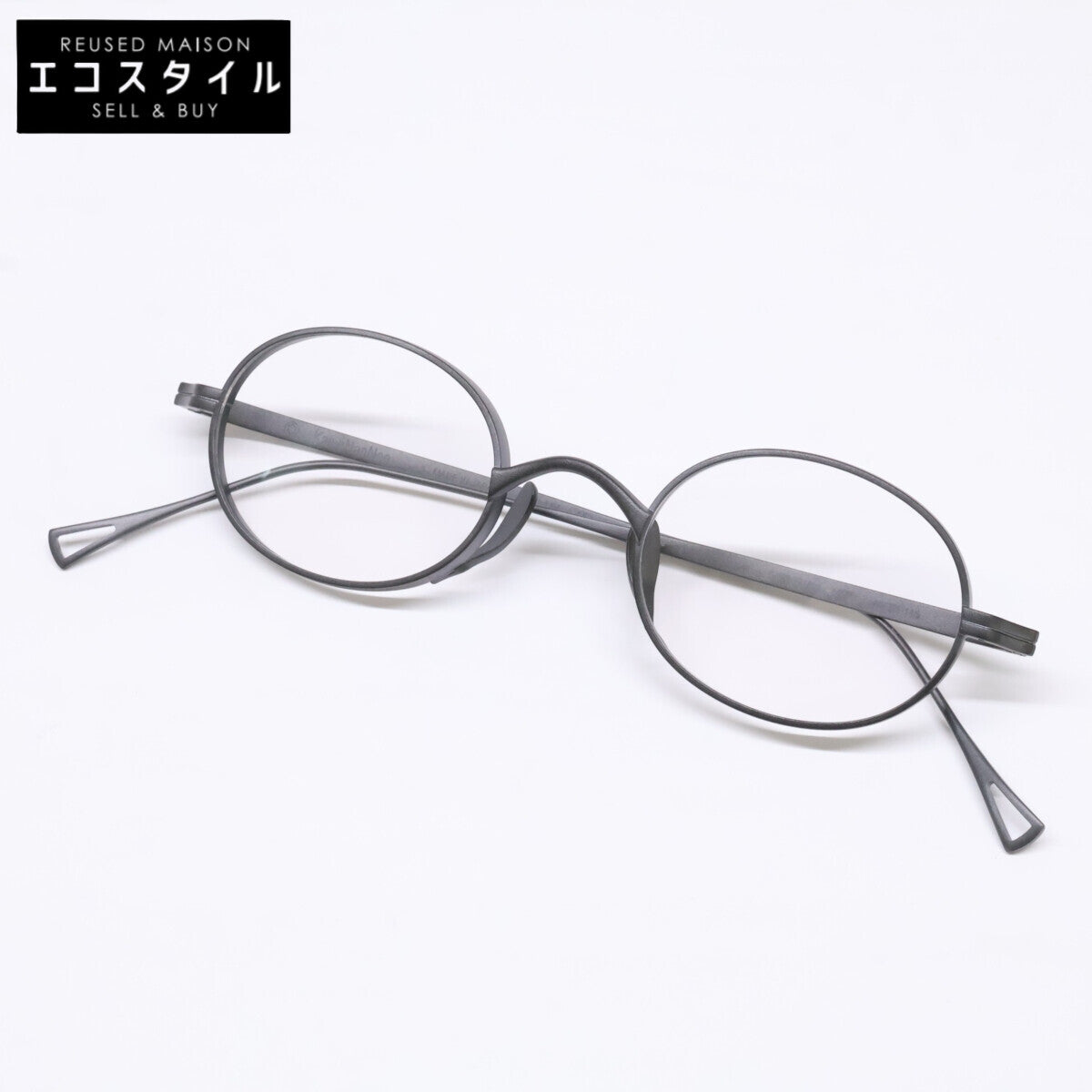 KameManNen カメマンネン 【美品】KMN9918 チタン オーバルシェイプ 眼鏡