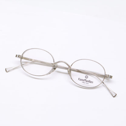 KameManNen カメマンネン 【美品】KMN9918 TSH TITANIUM デモレンズ オーバルシェイプ アイウェア 眼鏡