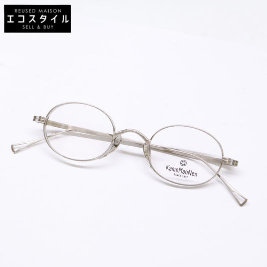 KameManNen カメマンネン 【美品】KMN9918 TSH TITANIUM デモレンズ オーバルシェイプ アイウェア 眼鏡
