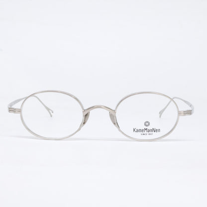 KameManNen カメマンネン 【美品】KMN9918 TSH TITANIUM デモレンズ オーバルシェイプ アイウェア 眼鏡