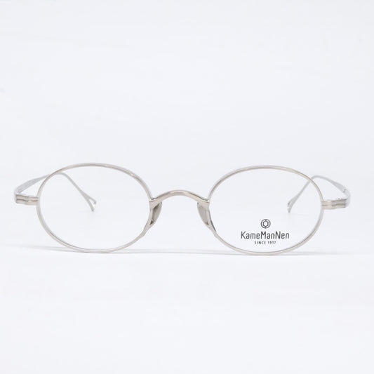 KameManNen カメマンネン 【美品】KMN9918 TSH TITANIUM デモレンズ オーバルシェイプ アイウェア 眼鏡