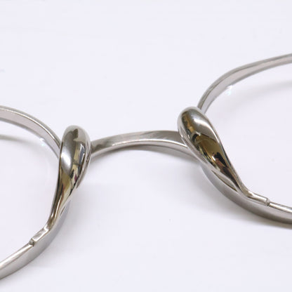 KameManNen カメマンネン 【美品】KMN9918 TSH TITANIUM デモレンズ オーバルシェイプ アイウェア 眼鏡
