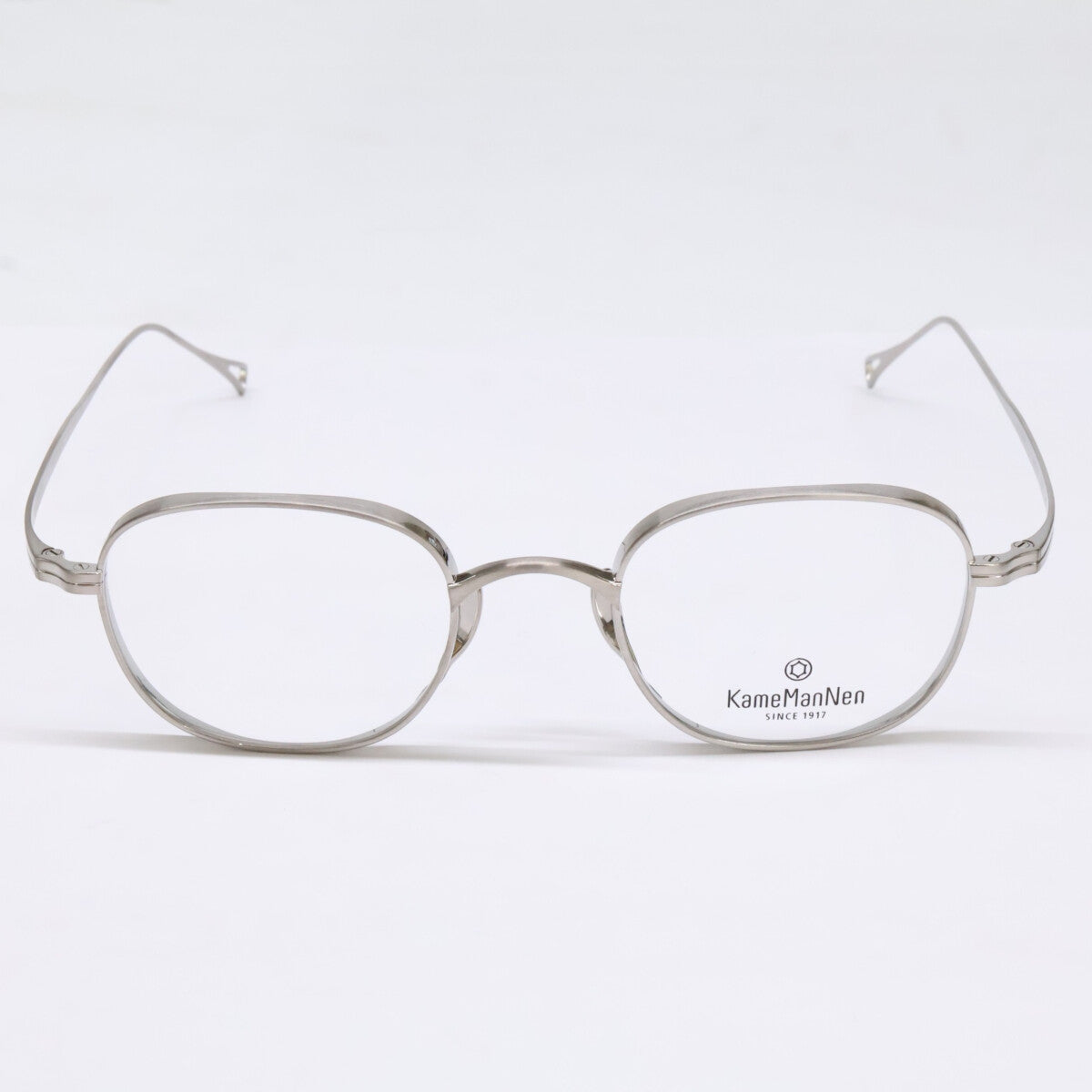 KameManNen カメマンネン 【美品】KMN114 チタン ワイド スクエアシェイプ 眼鏡