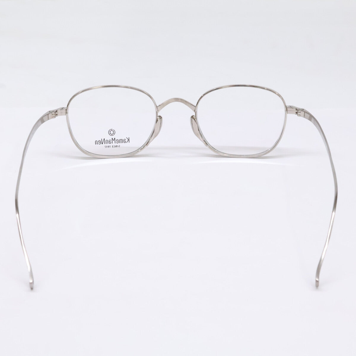 KameManNen カメマンネン 【美品】KMN114 チタン ワイド スクエアシェイプ 眼鏡