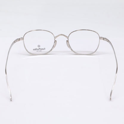 KameManNen カメマンネン 【美品】KMN114 チタン ワイド スクエアシェイプ 眼鏡