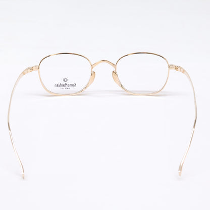 KameManNen カメマンネン 【美品】KMN114 チタン ワイド スクエアシェイプ 眼鏡
