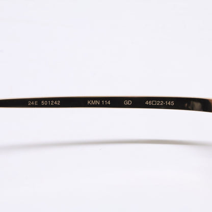 KameManNen カメマンネン 【美品】KMN114 チタン ワイド スクエアシェイプ 眼鏡