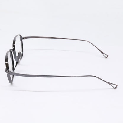 KameManNen カメマンネン 【美品】KMN114 チタン ワイド スクエアシェイプ 眼鏡