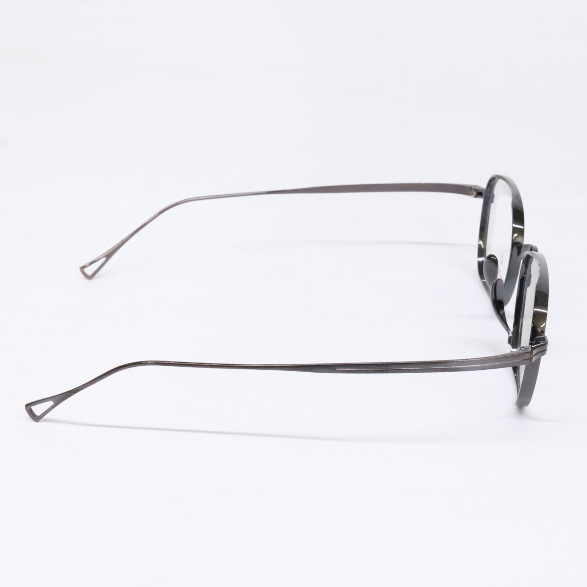 KameManNen カメマンネン 【美品】KMN114 チタン ワイド スクエアシェイプ 眼鏡