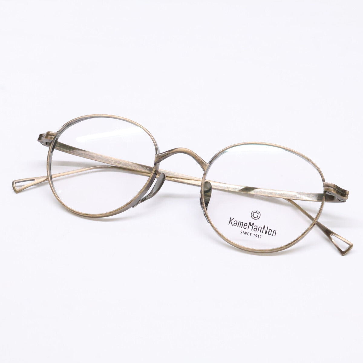 KameManNen カメマンネン 【美品】KMN113 チタン パント型シェイプ 眼鏡