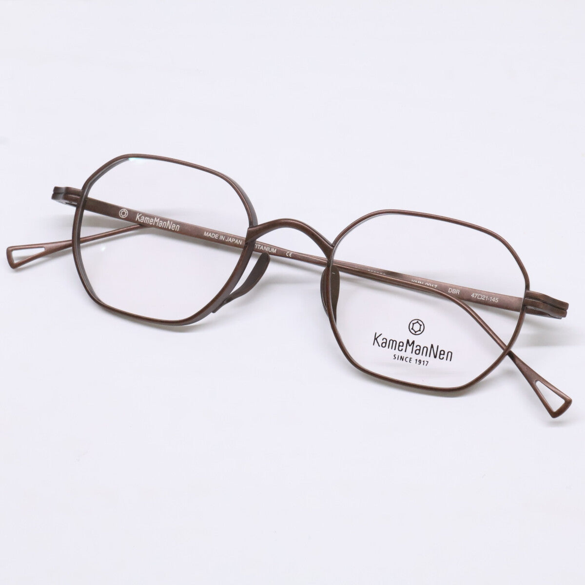 KameManNen カメマンネン 【美品】KMN9917 メタル ワイド オクタゴンシェイプ 眼鏡