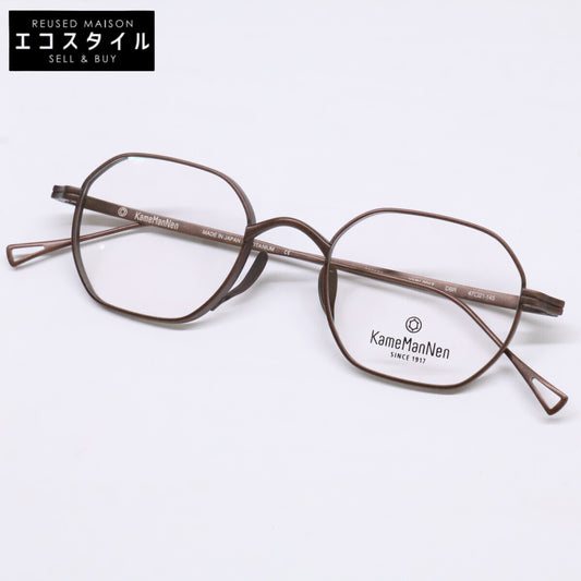 KameManNen カメマンネン 【美品】KMN9917 メタル ワイド オクタゴンシェイプ 眼鏡