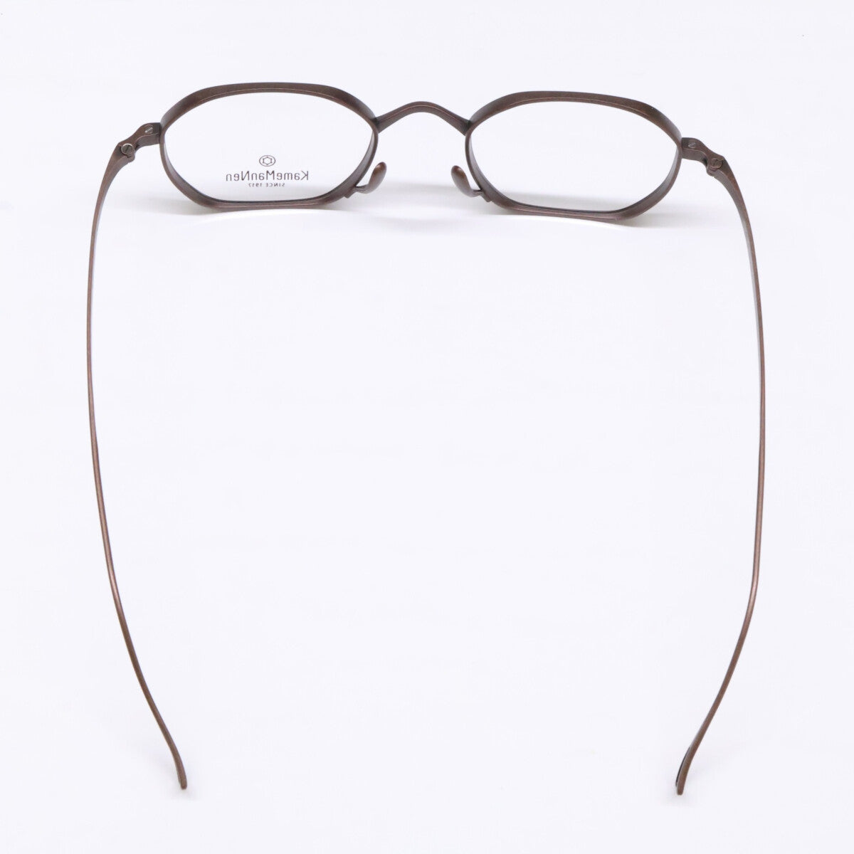KameManNen カメマンネン 【美品】KMN9917 DBR TITANIUM デモレンズ ワイドオクタゴンシェイプ アイウェア 眼鏡