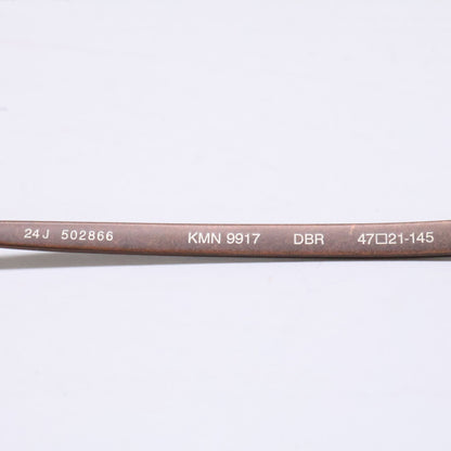 KameManNen カメマンネン 【美品】KMN9917 DBR TITANIUM デモレンズ ワイドオクタゴンシェイプ アイウェア 眼鏡