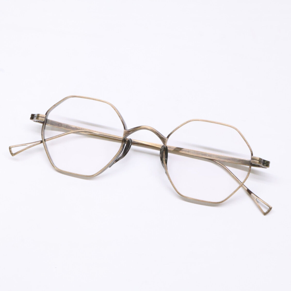 KameManNen カメマンネン 【美品】KMN152 AG TITANIUM オクタゴンシェイプ アイウェア 眼鏡