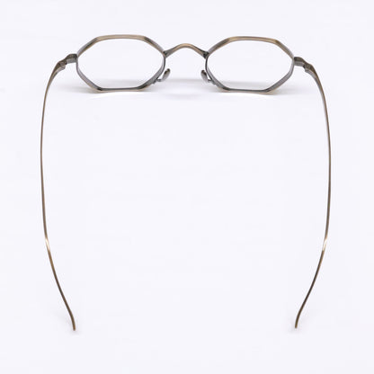KameManNen カメマンネン 【美品】KMN152 AG TITANIUM オクタゴンシェイプ アイウェア 眼鏡