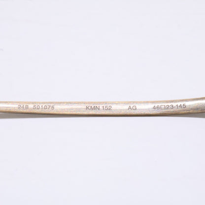 KameManNen カメマンネン 【美品】KMN152 AG TITANIUM オクタゴンシェイプ アイウェア 眼鏡