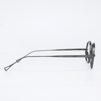 KameManNen カメマンネン 【美品】KMN-99 MBK TITANIUM デモレンズ ラウンドシェイプ アイウェア 眼鏡