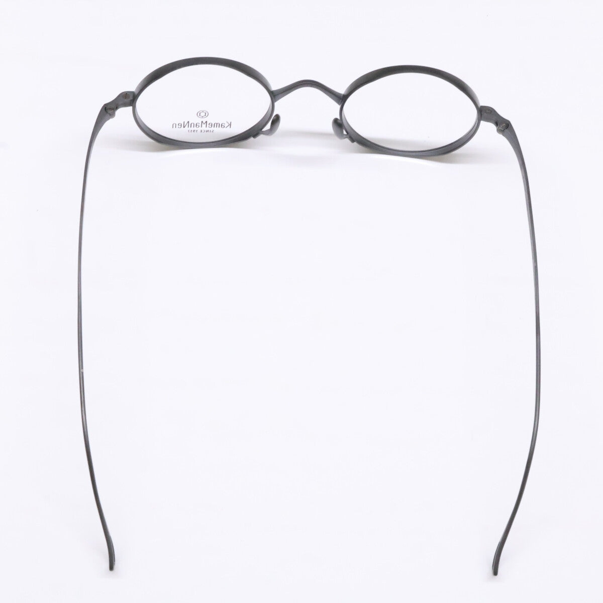 KameManNen カメマンネン 【美品】KMN-99 MBK TITANIUM デモレンズ ラウンドシェイプ アイウェア 眼鏡