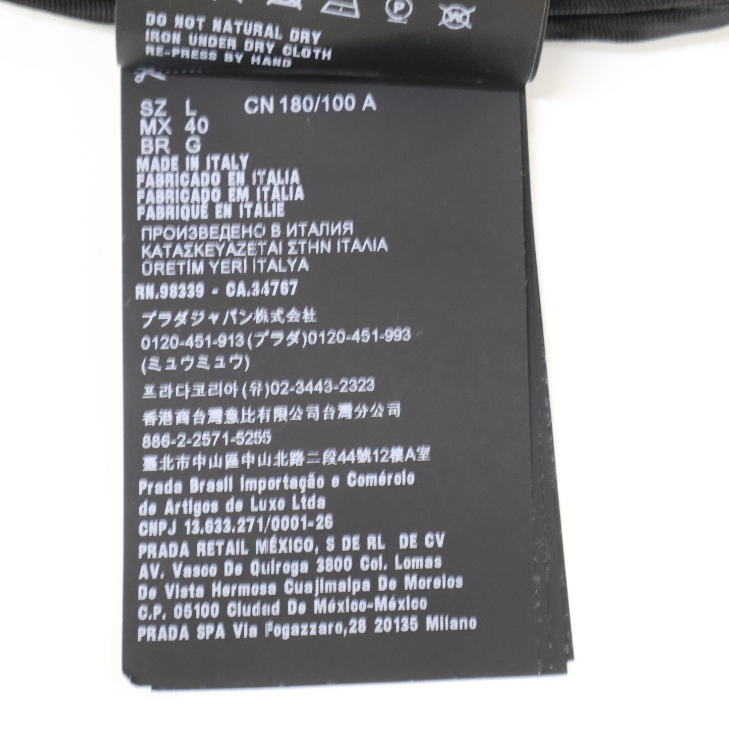 PRADA プラダ 【国内正規】SGC196 バックトライアングル ホワイトステッチ ウール ジップアップ ジャケット ジャケット