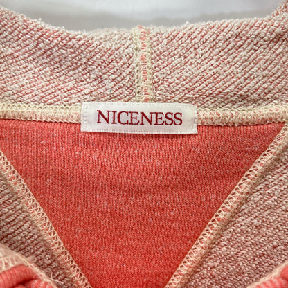 NICENESS ナイスネス 24SS NN-1702J13 ピンク シルクコットン 後付けフーディ プルオーバースウェット トップス