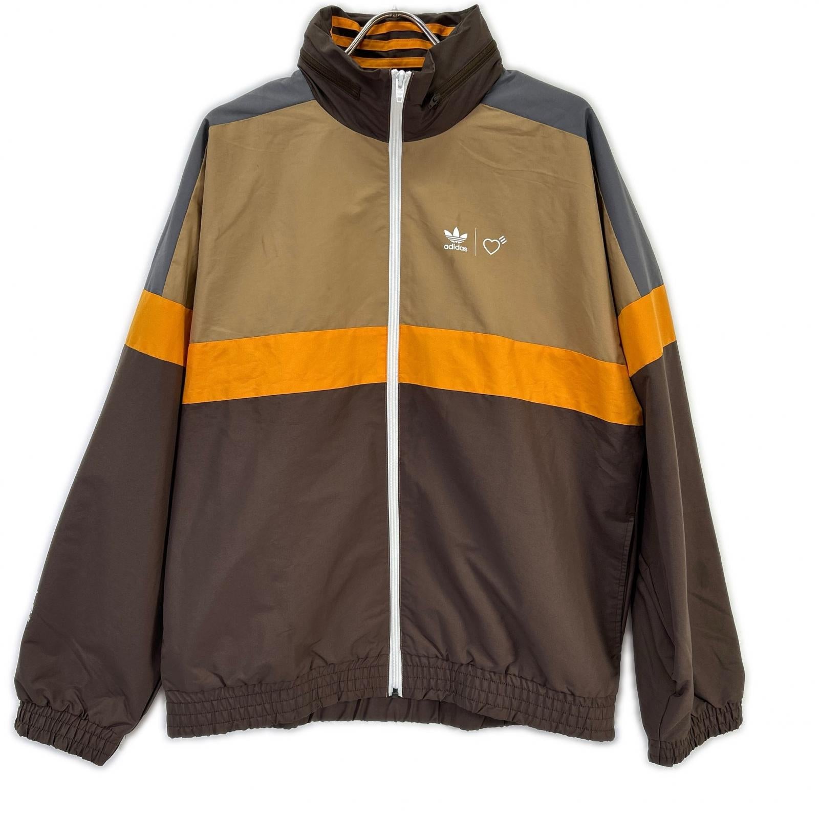 adidas アディダス 【×Human Made】HA9998 ブラウン×オレンジ ウィンドブレーカージャケット ジャケット