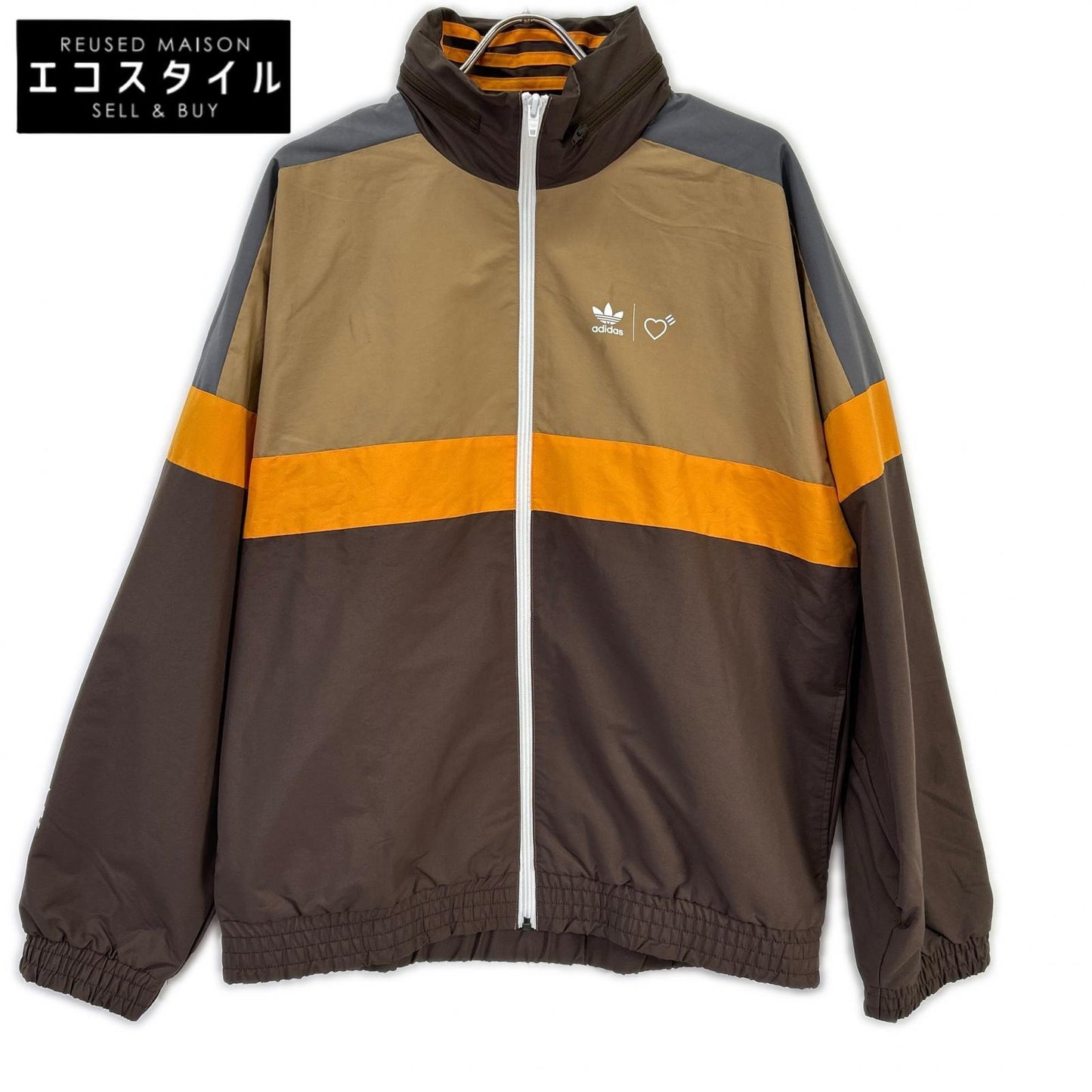 adidas アディダス 【×Human Made】HA9998 ブラウン×オレンジ ウィンドブレーカージャケット ジャケット