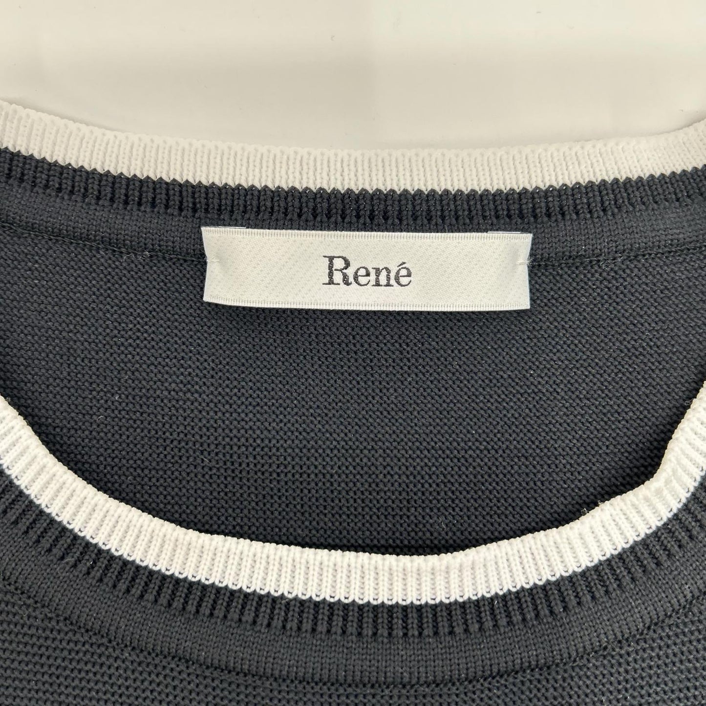 Rene ルネ 24AW 6432130 ブラック バルーンスリーブ フレアスカート ニットワンピース トップス
