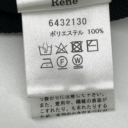 Rene ルネ 24AW 6432130 ブラック バルーンスリーブ フレアスカート ニットワンピース トップス
