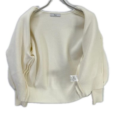 Rene ルネ 24AW 6412200 アイボリー パールボタン コットンニット トップス