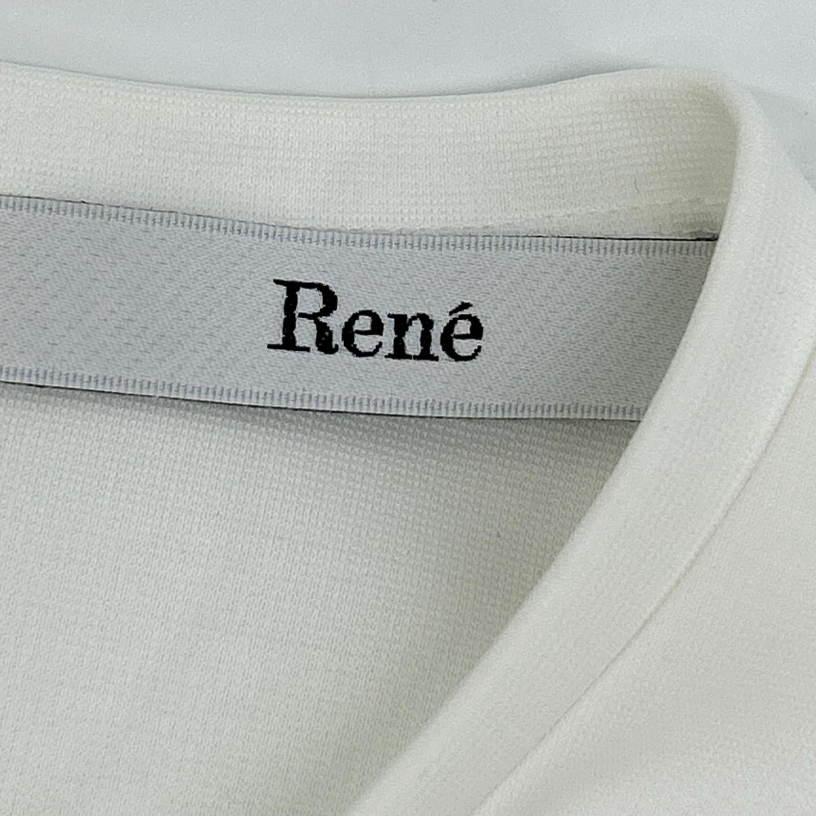 Rene ルネ 26SS 6617040 ホワイト ロゴプレート ハイショルダーブラウス トップス
